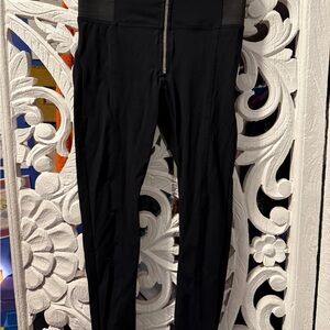 Black High-Waisted Leggings Freddy Wrap Up leggings front zip